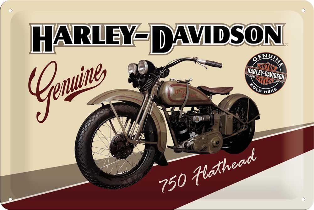 Plaque vintage Harley-Davidson Flathead 