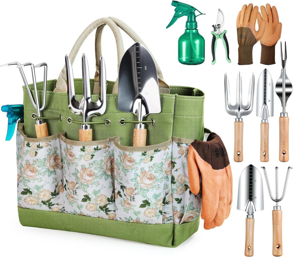 kit d'outils de jardinage en acier inoxydable