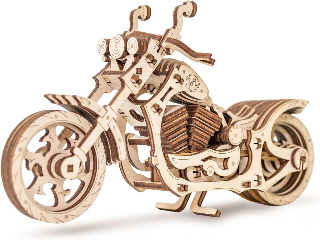 Eco-Wood-Art Moto 3D mécanique en bois