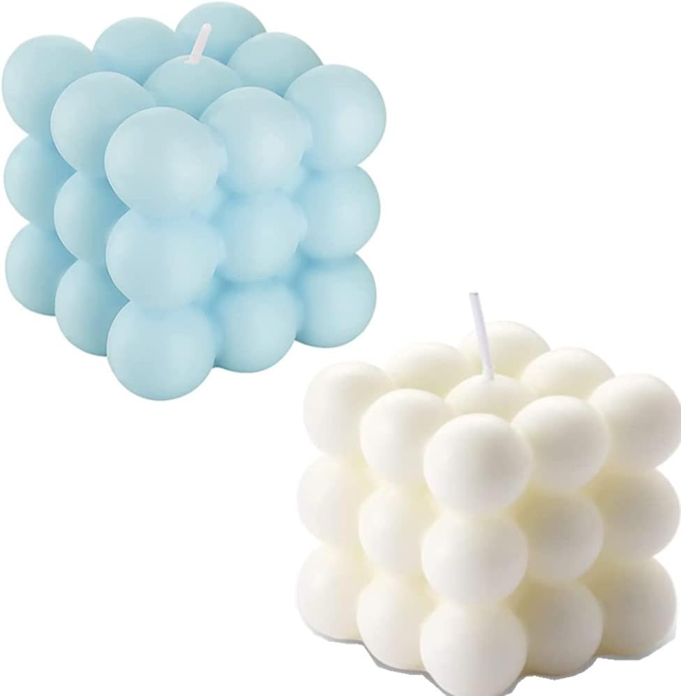 Lot de 2 bougies à bulles en cire de soja